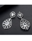 Fashion Platinum Copper Inlaid Zirconium Earrings