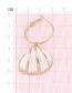 Fashion Gold Shell Circle Earrings