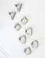 Fashion Round Stainless Steel Earring one pc