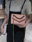 Fashion Pink Pu Alloy Envelope Shoulder Bag
