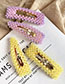 Fashion Yellow Alloy Resin Beads Triangle Hairpin