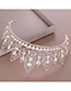 Fashion Silver Pearl Crown Crystal Headband