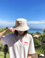 Fashion White Embroidered Letter Fisherman Hat