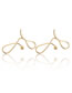 Fashion Gold Alloy Irregularly Twisted Geometric Earrings