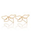 Fashion Gold Openwork Flower Leaf Butterfly Alloy Earrings