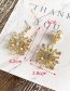 Fashion Gold Alloy Pearl Flower Earrings