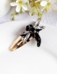 Fashion Color Alloy Felt Cloth Rhinestone Insect Hairpin