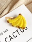 Fashion Yellow Alloy Felt Cloth Rice Beads Lemon Hairpin