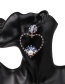 Fashion Blue Love Diamond Stud Earrings