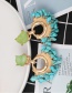 Fashion Color Texture Stone Tassel Geometric Earrings