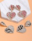 Fashion White Heart-shaped Diamond Stud Earrings