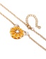 Fashion Silver Sunflower Imitation Pearl Necklace