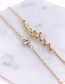 Fashion Gold Alloy Triangle Willow Bracelet Four-piece