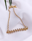 Fashion Gold Alloy Willow Triangle Bracelet Three-piece Set