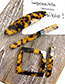 Fashion Yellow Alloy Resin Leopard Hair Clip Set