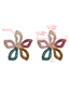 Fashion Color Acrylic Diamond Flower Earrings
