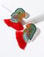 Fashion Color Diamond Acrylic Parrot Bird Earrings