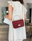 Fashion Red Wine Stone Pattern Crossbody Shoulder Chain Bag