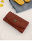 Fashion Red Embroidery Hand Take 3 Fold Coin Purse