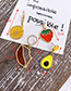 Fashion Orange Alloy Resin Fruit Ring Lemon Earrings