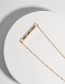 Fashion Dream Alloy Letter Smudged Rectangular Necklace