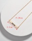 Fashion Self Love Alloy Letter Smudged Rectangular Necklace