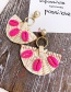 Fashion Phosphor Rattan Woven Shell Fan-shaped Earrings