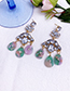 Fashion Pink Alloy Studded Resin Stud Earrings