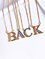 Fashion Golden B Copper Inlaid Zircon Letter Necklace