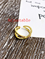 Fashion Gold Copper Inlaid Zircon Ring