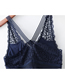 Fashion Blue Lace Wrapped Chest