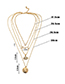 Fashion Gold Love Eyes: Stars: Moon: Full Diamond Constellation: Multi-layer Necklace