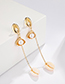Fashion Gold Alloy Shell Pearl Tassel Shell Earrings