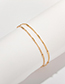 Fashion Gold Beaded Alloy Chain Multi-layered Anklet