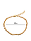 Fashion Gold Beaded Alloy Chain Multi-layered Anklet