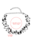 Fashion Silver Drop-shaped Glass Diamond Necklace