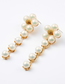 Fashion Flowers Imitation Pearl Flower Earrings