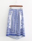 Fashion Blue Satin Skirt