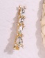Fashion Golden White Diamonds (large Models) Alloy Diamond Drop Square Hair Clip