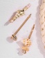 Fashion Golden Conch Alloy Pearl Starfish Shell Hair Clips Three-piece Set
