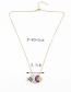 Fashion Rose Red Colorful Diamond Fish Necklace
