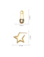 Fashion Golden Five-pointed Star Pin Earrings