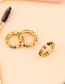 Fashion Gold Micro-inlaid Zircon Wide-faced Oval Ring