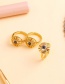 Fashion Gold Devil's Eye With Zircon Ring
