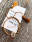 Fashion Golden K Copper Inlaid Zircon Beads Letter Tassel Bracelet