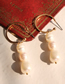 Fashion Pearl White Alloy Natural Pearl Earrings