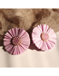 Fashion Beige Alloy Raffia Flower Earrings