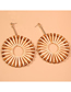Fashion Gold Alloy Wood Round Earrings