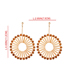 Fashion Gold Alloy Wood Round Earrings