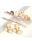 Fashion Golden Shell Alloy Conch Imitation Pearl Hair Clip Set